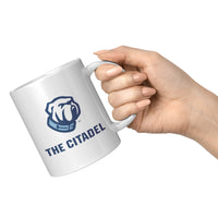 Load image into Gallery viewer, The Citadel Bulldog White Mug - 11oz
