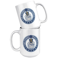 Load image into Gallery viewer, The Citadel Bulldog and Stars White Mug - 15oz-White
