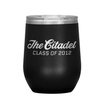 Load image into Gallery viewer, The Citadel Class of 2012 Wine Insulated Tumbler - 12 oz
