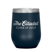 Load image into Gallery viewer, The Citadel Class of 2012 Wine Insulated Tumbler - 12 oz
