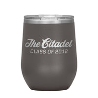 Load image into Gallery viewer, The Citadel Class of 2012 Wine Insulated Tumbler - 12 oz
