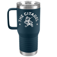 Load image into Gallery viewer, The Citadel Marching Bulldog Travel Tumbler- 20oz-Navy
