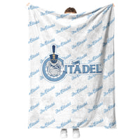 Load image into Gallery viewer, The Citadel, Vintage Spike logo, White Blanket
