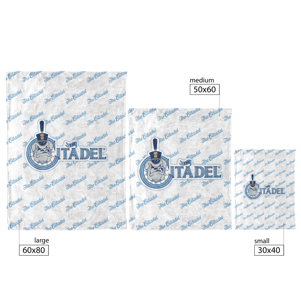 The Citadel Spike White Blanket