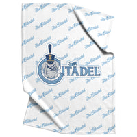 Load image into Gallery viewer, The Citadel, Vintage Spike logo, White Blanket
