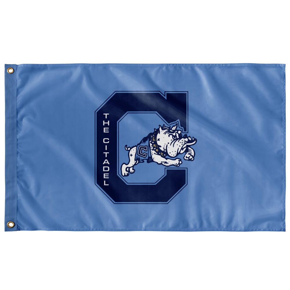 The Jumping Bulldog Wall Flag