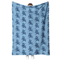 Load image into Gallery viewer, The Marching Bulldog Light Blue Blanket
