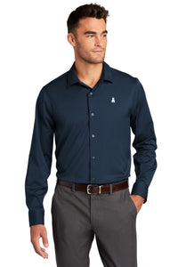 Load image into Gallery viewer, The Citadel Barracks Long Sleeve Stretch Shirt-Navy
