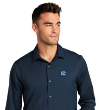 Load image into Gallery viewer, The Citadel C Long Sleeve Stretch Shirt-Navy
