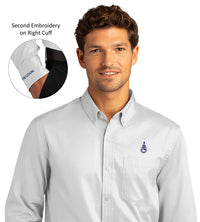 Load image into Gallery viewer, Spike Long Sleeve Twill Shirt-Cloud Blue-White
