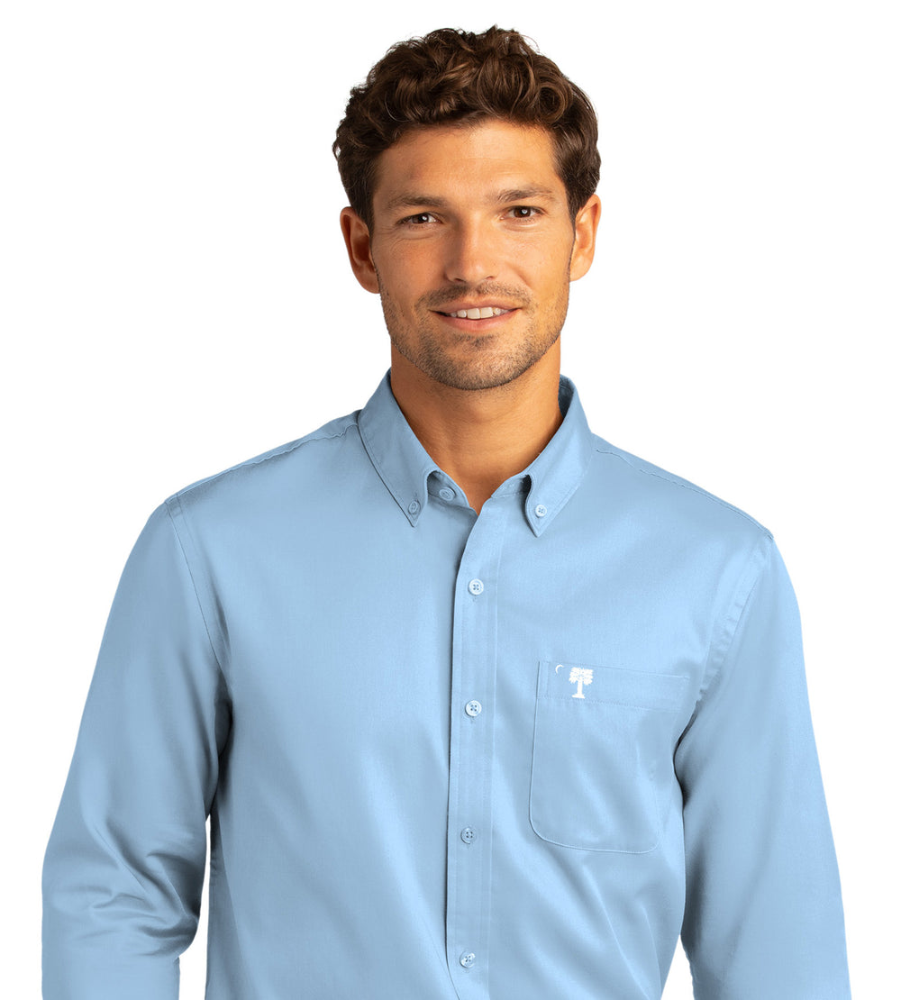 The Citadel Palmetto Long Sleeve Twill Shirt-Cloud blue