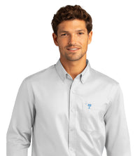 Load image into Gallery viewer, The Citadel Palmetto Long Sleeve Twill Shirt-White
