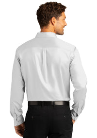 Load image into Gallery viewer, The Citadel C Long Sleeve Twill Shirt- White-Back
