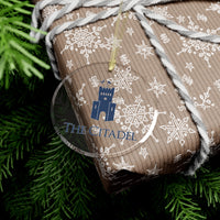 Load image into Gallery viewer, The Citadel, PT Barracks Glass Ornament
