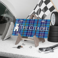 Load image into Gallery viewer, The Citadel with Tartan Background Vanity Plate
