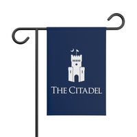 Load image into Gallery viewer, The Citadel, Navy Blue Double Sided Yard Flag
