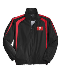 Load image into Gallery viewer, Big Red Colorblock Raglan Jacket- Black-Red
