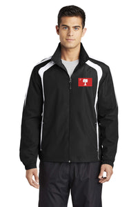 Load image into Gallery viewer, Big Red Colorblock Raglan Jacket-Black-White
